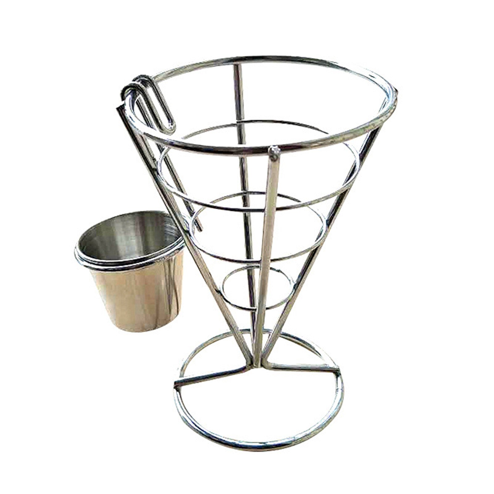 4# FrenchFryHolderWithDoubleSauceStandConeFriesHolderHoldsPopcornVegetablesFruitAndOtherAppetizersForFries