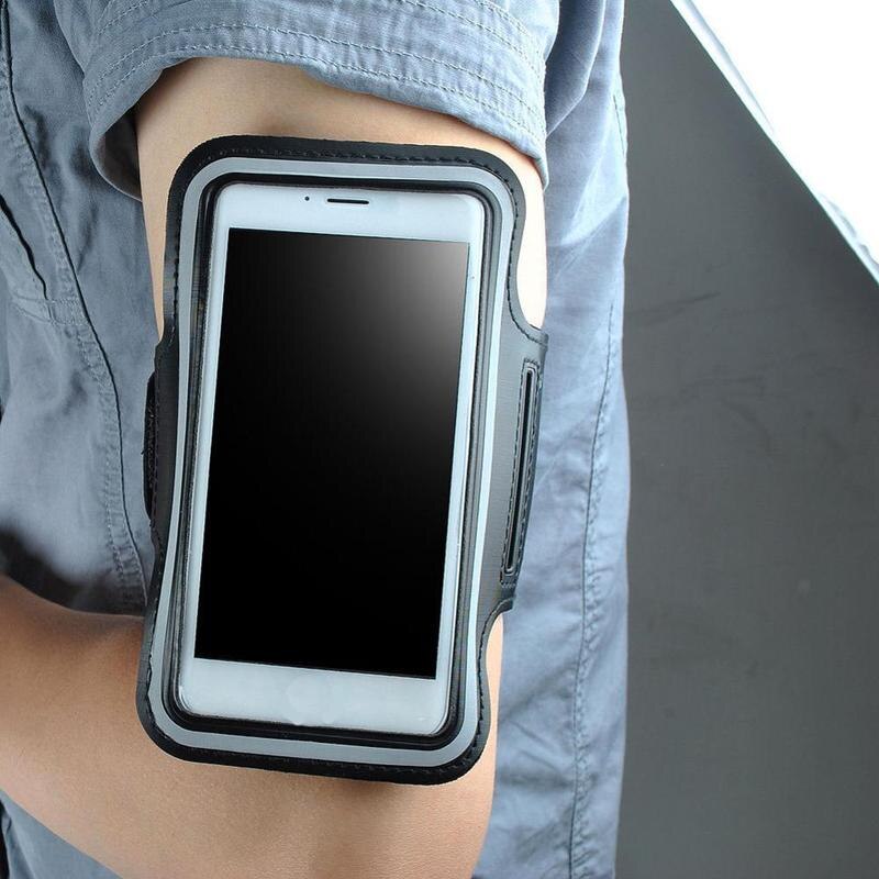 Running Exercise Arm Band Sport Armband with Earphone Key Pocket For iPhone Hole & E1X8