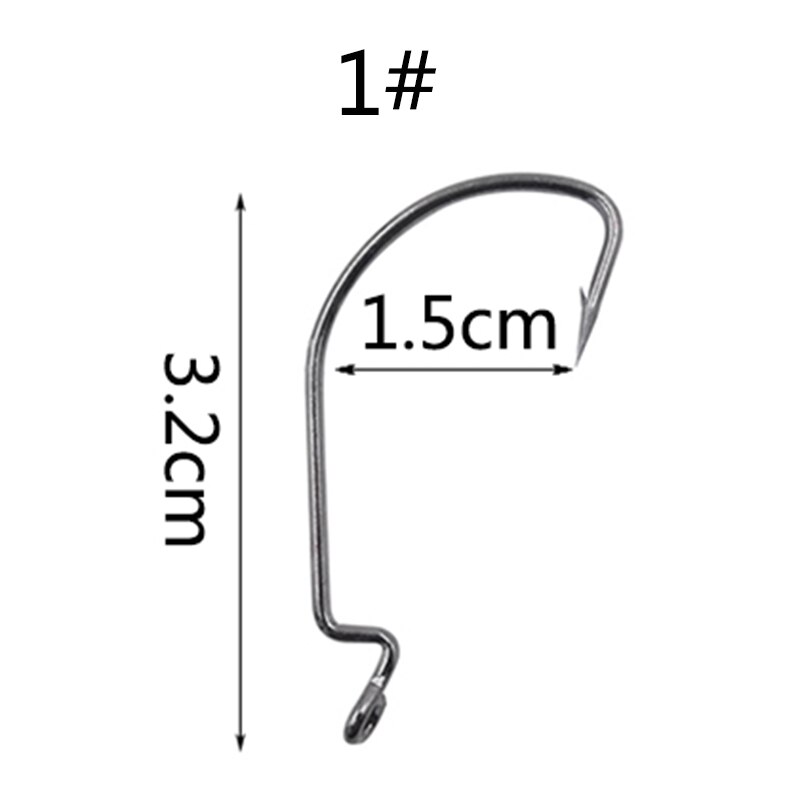 10 sztuk/partia połowów miękkie Robak haki wysoki węgiel stal szeroki Super Zamek haczyki rybackie przynęty Softjerk haki 6 #-4/0 # wędkarskiego: 1