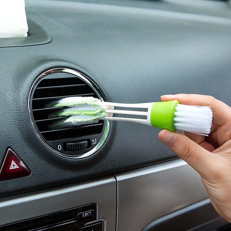 Auto airco outlet instrument bureau schone borstel stof borstel dubbele interieur schoon zachte borstel auto schoon microfiber