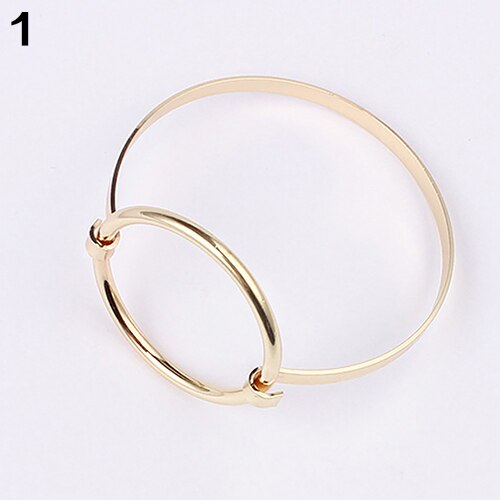 Vrouwen Mode Eenvoudig Big Hoop Bangle Manchet Armband Sieraden