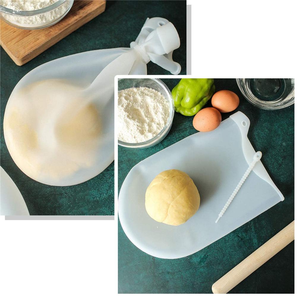 Funda para amasar de silicona blanda, accesorio de cocina para conservación de harina, amasar, amasar, juego de licuadora, accesorios ingeniosos