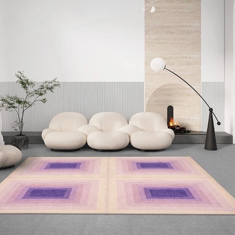 Girly Style-Tapis Minimaliste Moderne, Polymères Lavables, Lavable en Machine, Doux, Antidérapant, Tapis Perte, Salon, Chambre à Coucher