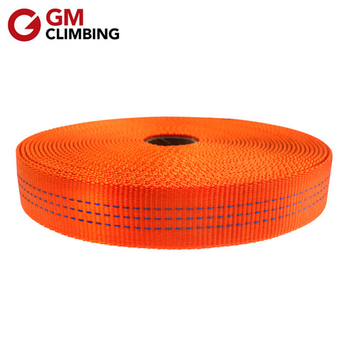 Gm klatreslynge nylon 25mm 9m rørformet webbing rem bælte til klatring rigning forankring camping rafting udstyr: Orange