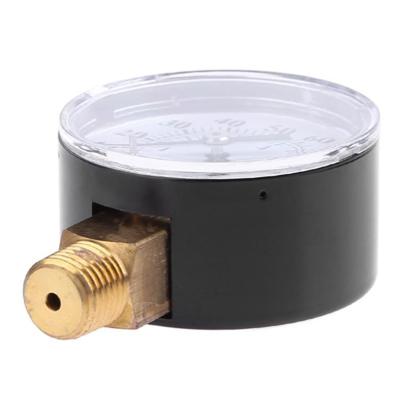 Well Pump Pressure Gauge 1/4'' NPT Thread 0-100 PSI 0-7 Bar Water Air Gas Pressure Monitor