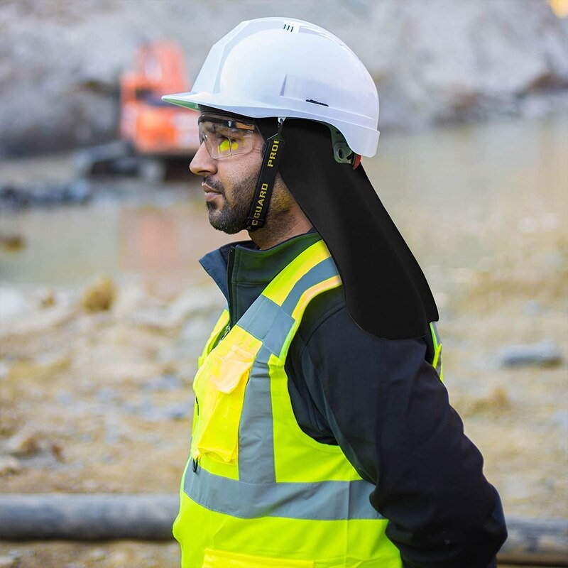 3Pcs Hard Hat Neck Shade Elastic UV Protection Sun Shade Hat Neck Shield Neck Protector to Cover