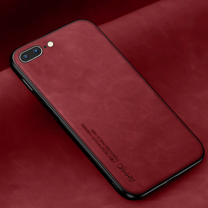 Funda de cuero suave Simple para Apple Iphone 6 6S 7 8 Plus funda de silicona suave TPU para Apple Iphone 6 6S 7 8 Plus: Neopreno / Gris
