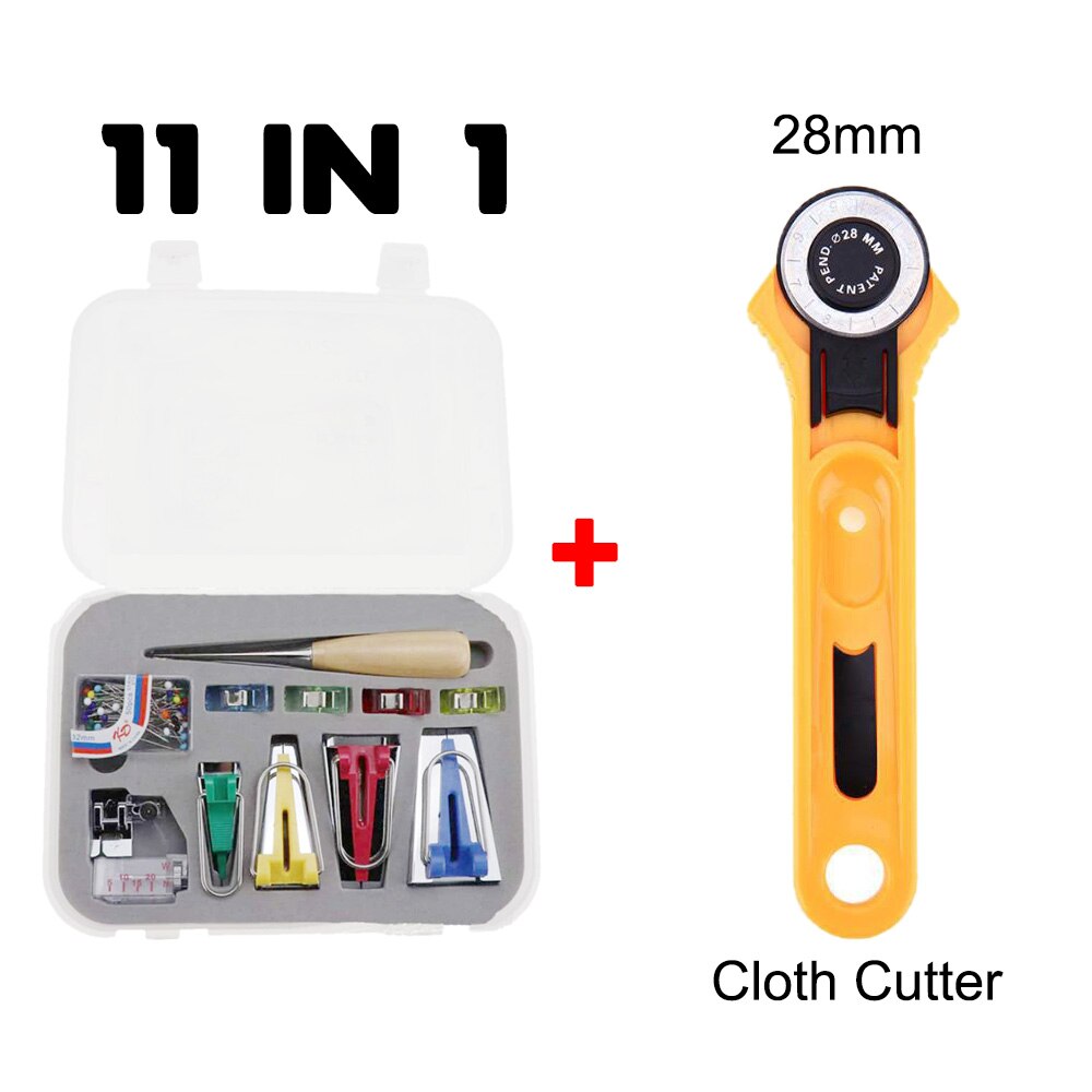 DIY Patchwork Quilting Tool Binding Sew Sewing Machine Tools sets Multifunction Sewing Bias Tape Maker Set Hemming tape maker: Style A Set