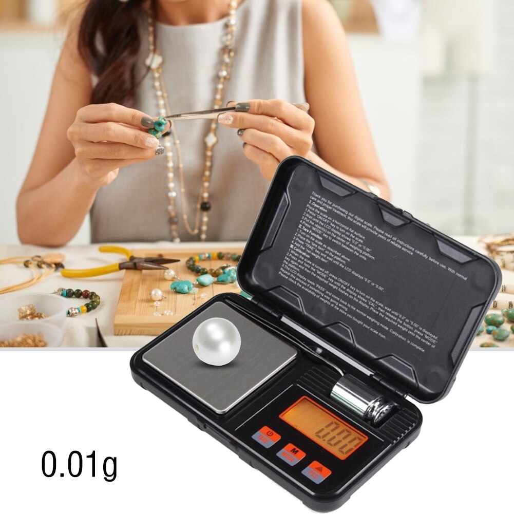Gouden Sieraden Balance Gram Schaal Pocket Digitale Elektronische Weegschalen 0.01G Nauwkeurigheid Lcd-scherm Digitale Dieet