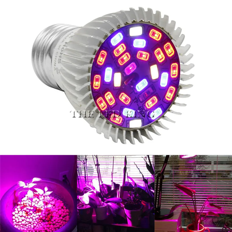 Grow light E27 Phyto Lamp 18W 30W 80W E27 GU10 Led Grows Light Full Spectrum Fitolamp Ac85-265V 5730 IR Uv Led Lamps For plants