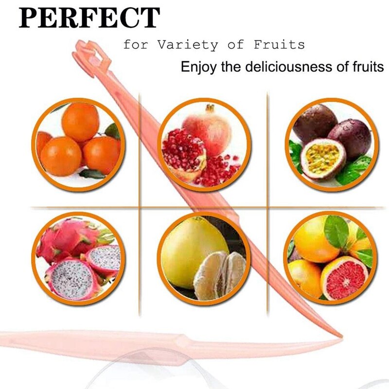Outils d'éplucheur d'orange coupeur d'épluche d'agrumes en plastique facile trancheuse de fruits coupeur citron éplucheur ouvre-fruits
