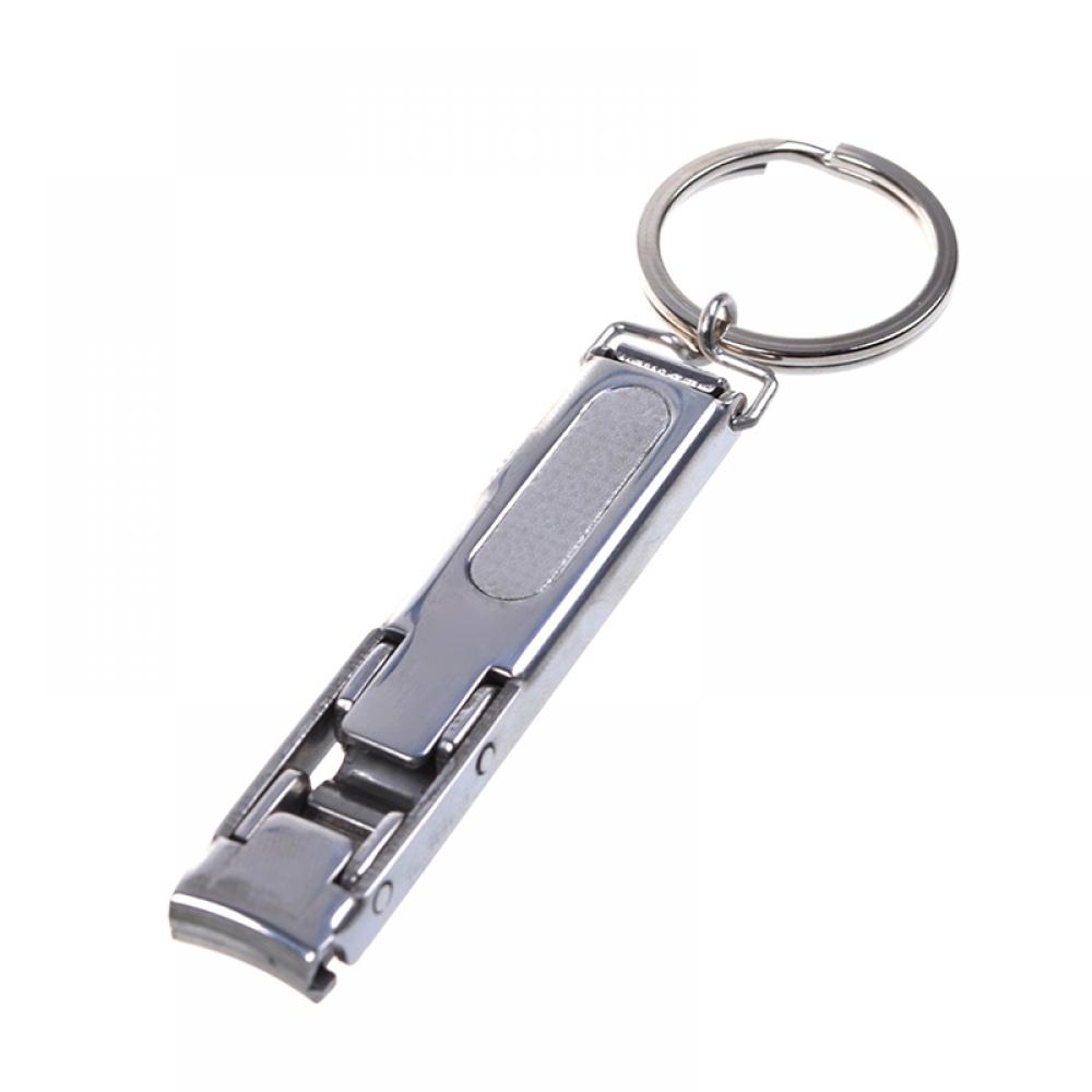 1PC Popular Foldable Nail Cutter Stainless Steel Clipper Ultra-thin Manicure Trimming Keyring Manicure Tool