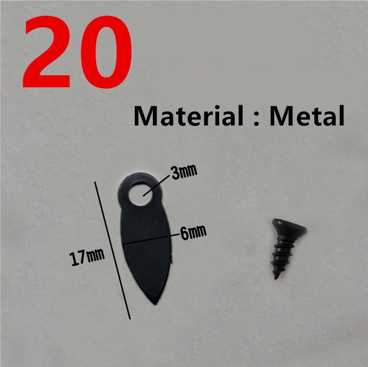 50pc sorte klar metal plastik fotoramme spejl bagplade drejeknap roterende låseknapper til fastgørelse af brad billedramme tilbehør: 20