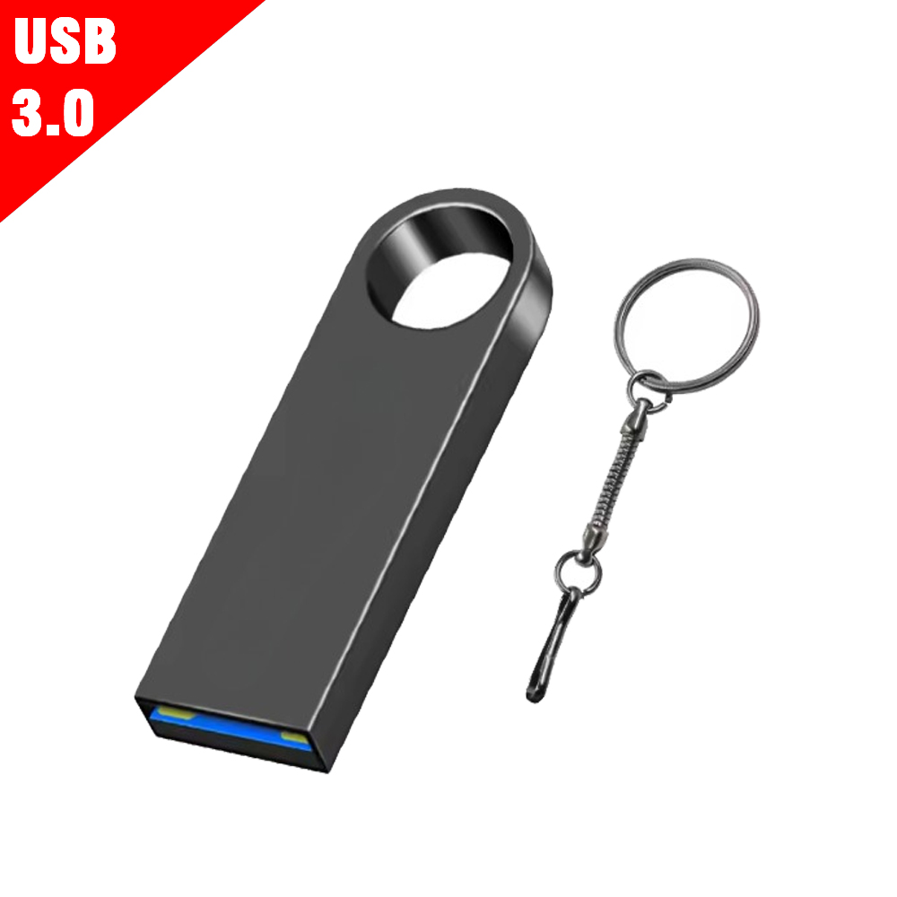 Metal USB 3.0 Flash Drive 128GB 64GB Silver High Speed ​​Pen Drive 32GB 16GB Waterproof Memory Stick Keychain U disk Gold: black / 16 GB