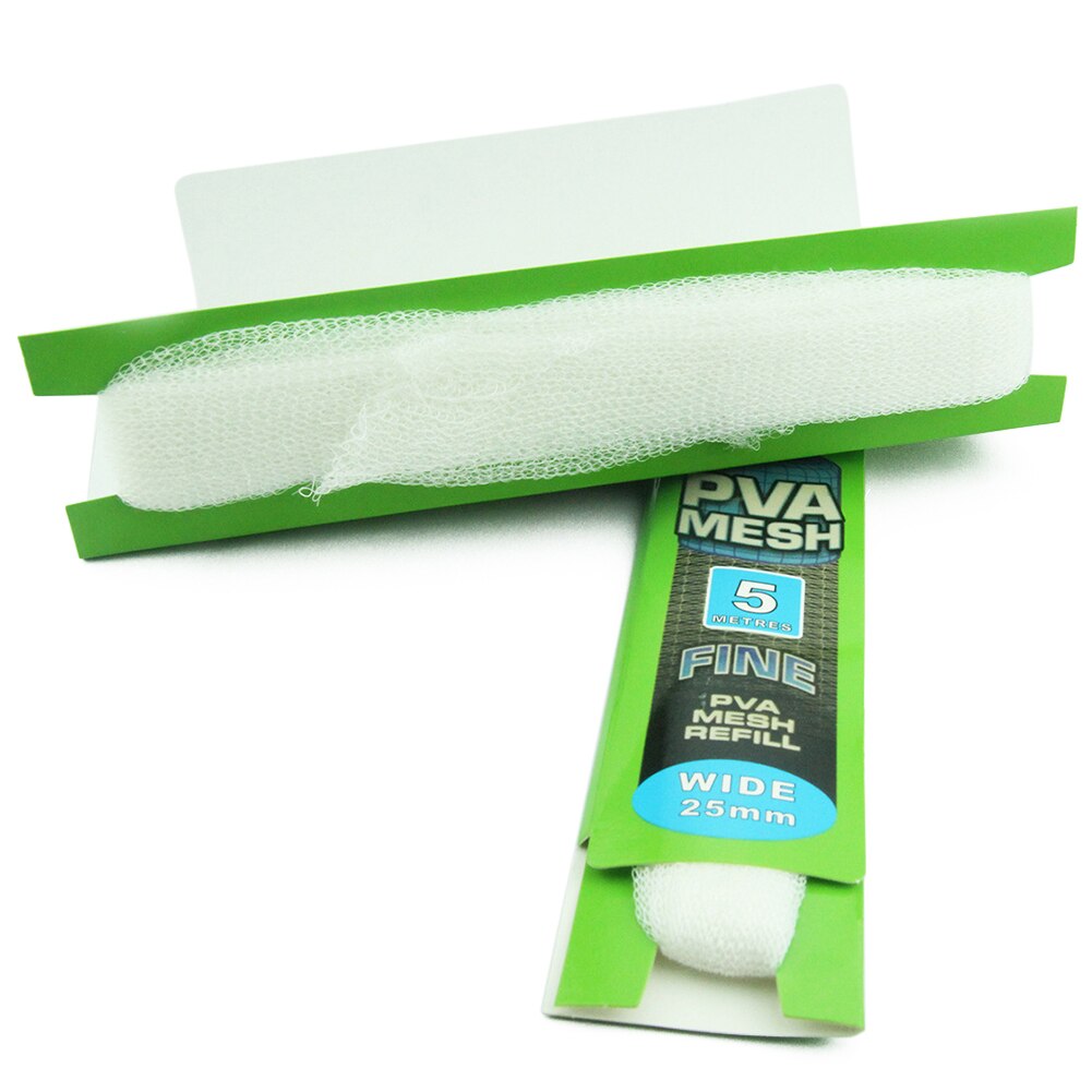 5M 25/37MM PVA Soluble Narrow Fishing Network Refill Stocking Bait Bag Protect Fish Net Rig Hook Bait Feeder Fishing Lure