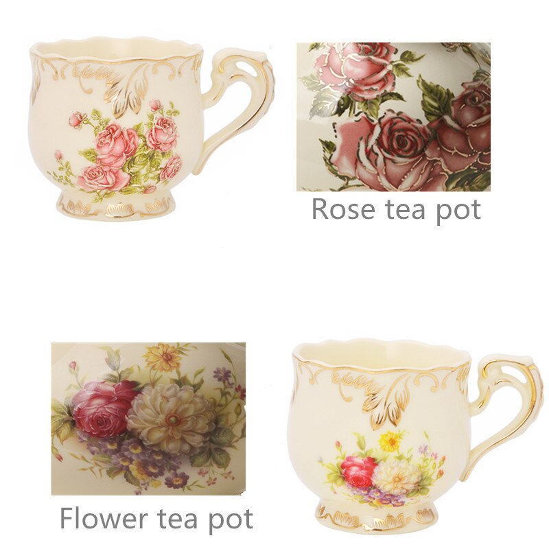 Ceramic teacups saucers and spoons set Italian coffee cups and exquisite 250ML Turkish coffee coffee mugs boba cup