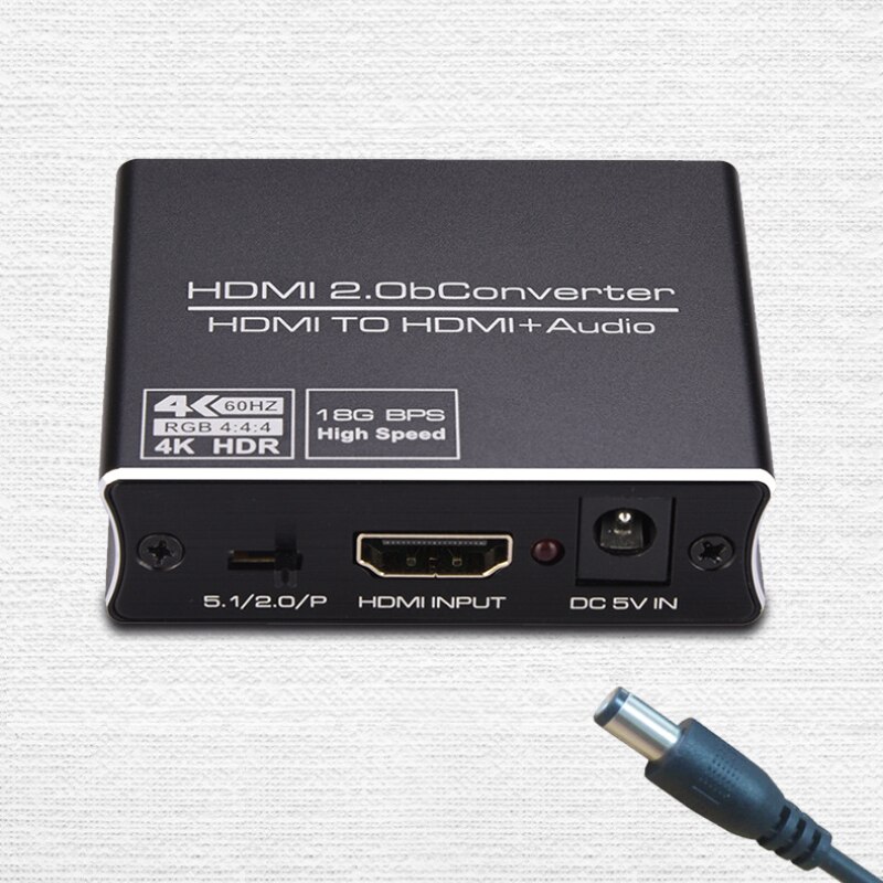 4K HDMI Compatible Audio Extractor Stereo Extractor Converter Optical ARC TOSLINK SPDIF + 3.5mm Adapter