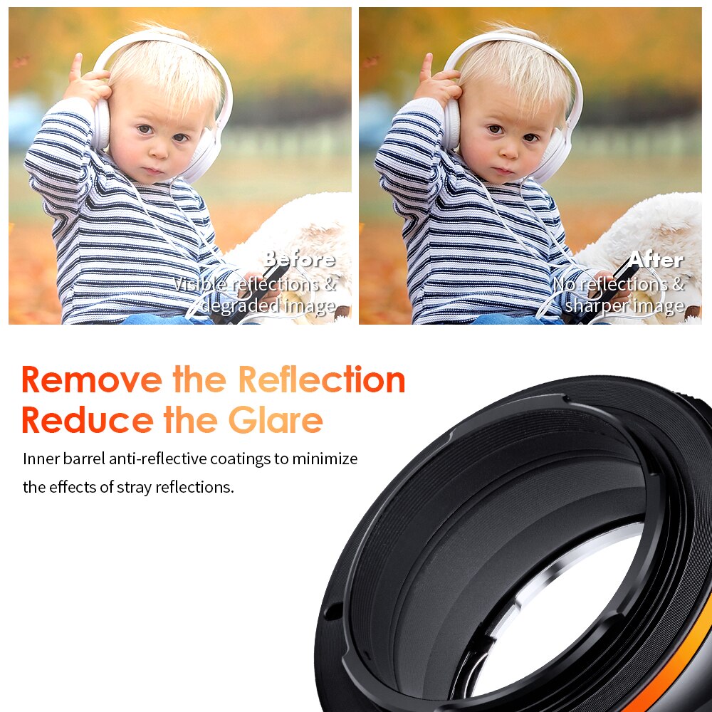 K & F CONCEPT-adaptador de montaje para cámara Contax Yashica CY C/Y, para Contax Yashica a Sony E