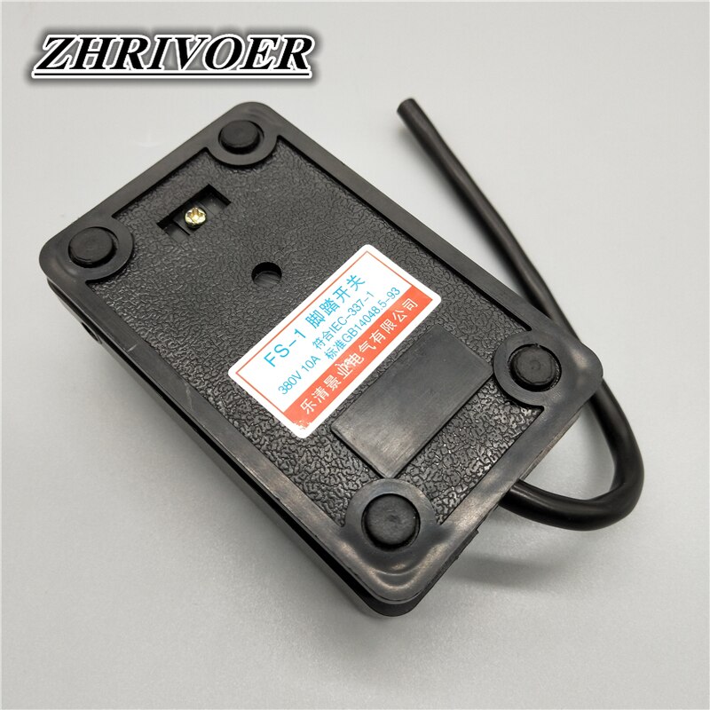 Interrupteur à pédale en plastique antidérapant momentané/auto-réinitialisation FS-1, interrupteur à pied électrique 10A/250v ac, NO + NC