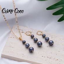 Cring Coco Hawaiian Polynesische Plumeria Ketting Set Gold Filled Hanger Hoop Oorbellen Sieraden Sets Voor Vrouwen Meisjes
