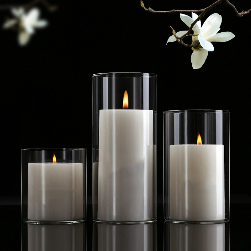 Glass Candle Holders Candelabra Wedding Candle Holder Nordic Home Decor Wedding Glass Candelabra Centerpieces Candle Stand