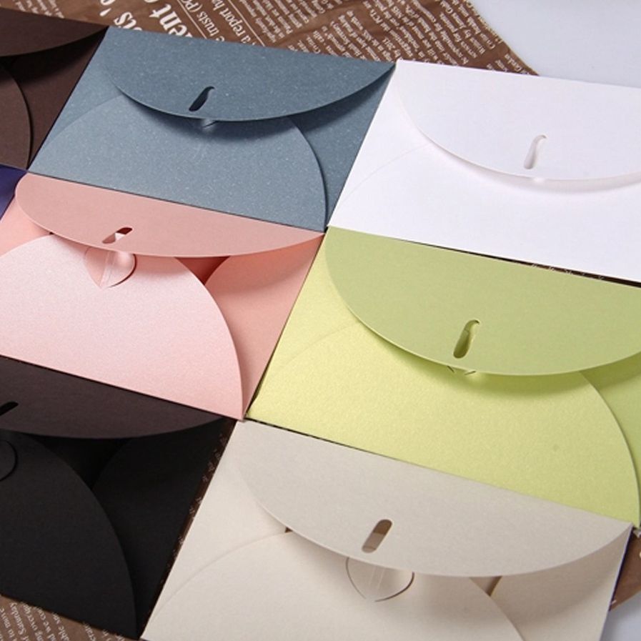 Paper envelope,Colorful Heart clasp envelopes,Wedding Invitation Envelope DIY Envelopes 10.5x7cm 100pcs/lot