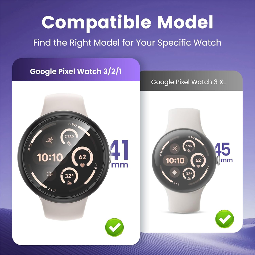 Coque en verre et étui pour Google Pixel Watch 3, PC dur, pare-chocs tout autour, coque de protection d'écran pour Google Pixel Watch 2, Guatemala, 41mm, 45mm