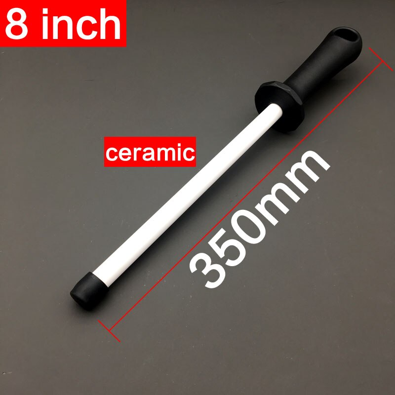 8 Inch ceramic knife sharpening steel sharpening system with ABS handle sharpener chef steel knife kitchen sharpening rod: Default Title