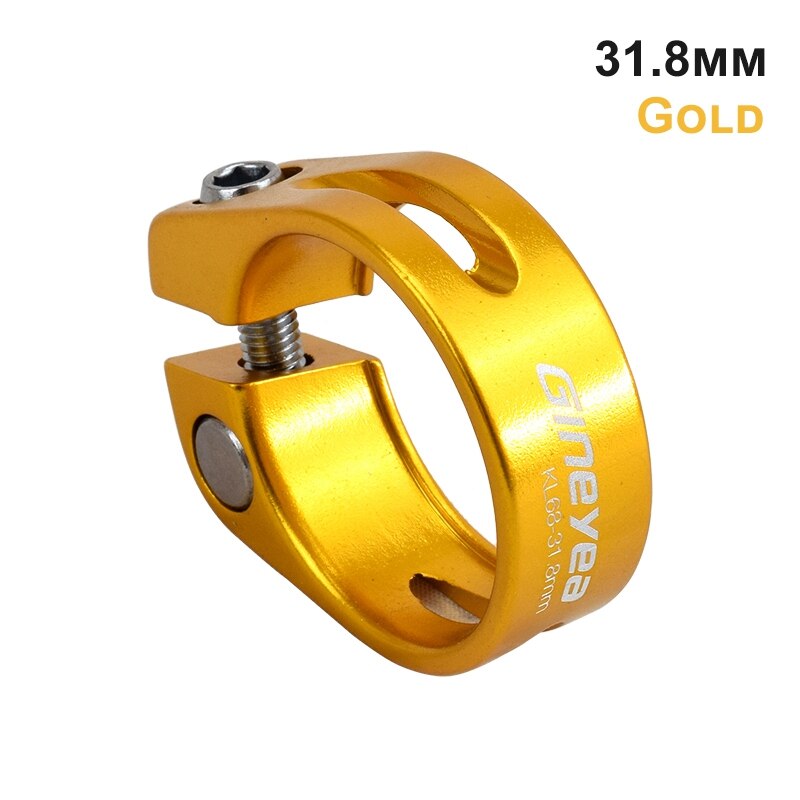 KL68 Fahrrad Sattelstütze Klemme Aluminium 28.6/30.2/31.8/34,9mm Fahrrad Sitz Post Rohr Klemme MTB Berg rennrad Sitz Schellen: 31.8mm Gold