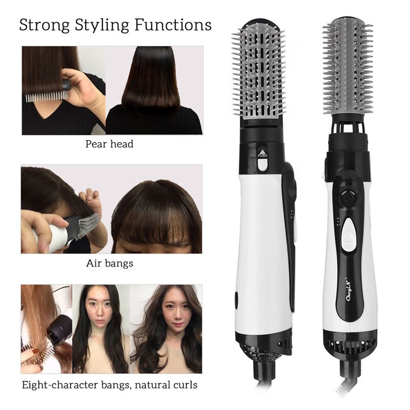 3 in 1 Air Brush Travel Hair Dryer Volumizer Hairdryer Brush Hair Curler Curling Iron Straightener Comb Hair Salon Equipment