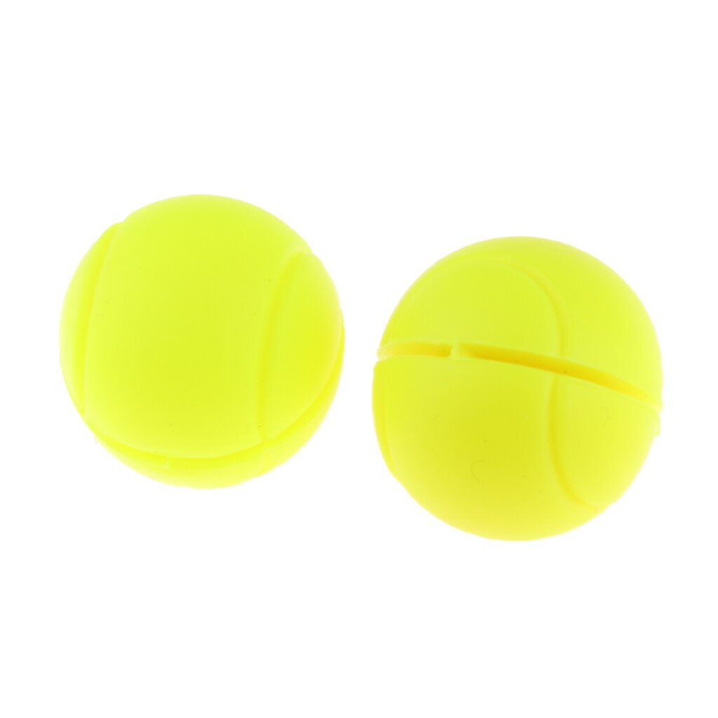 1 paire Silicone raquette de Tennis amortisseurs de vibrations raquette amortisseurs pour Tennis raquettes cordes: Yellow 