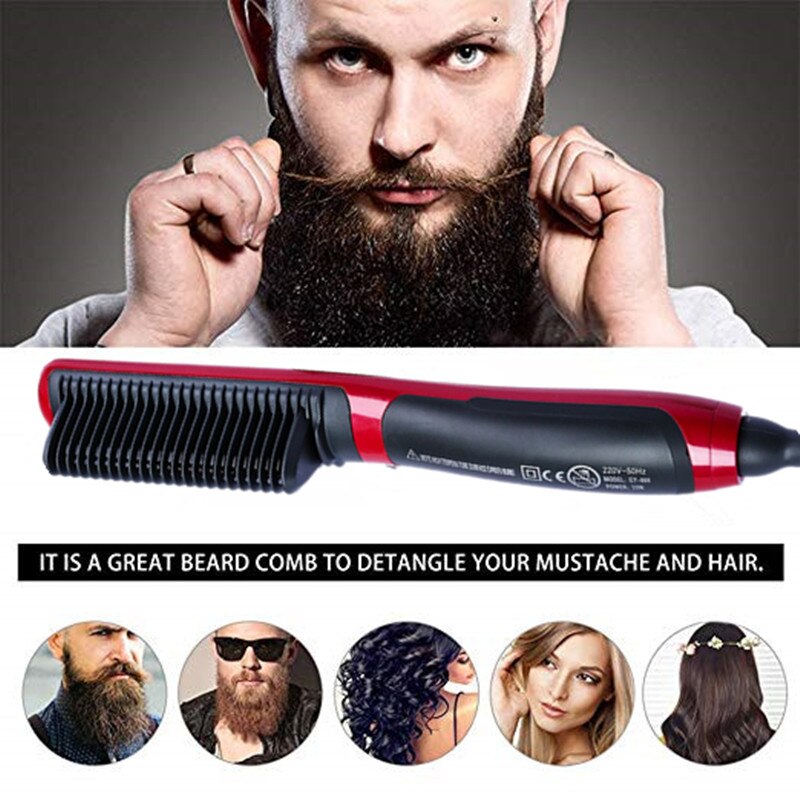 Comb Electric Beard Comb Men Quick Beard Straightener Styler Comb Multifunctional Beard Straightening Heat Brush