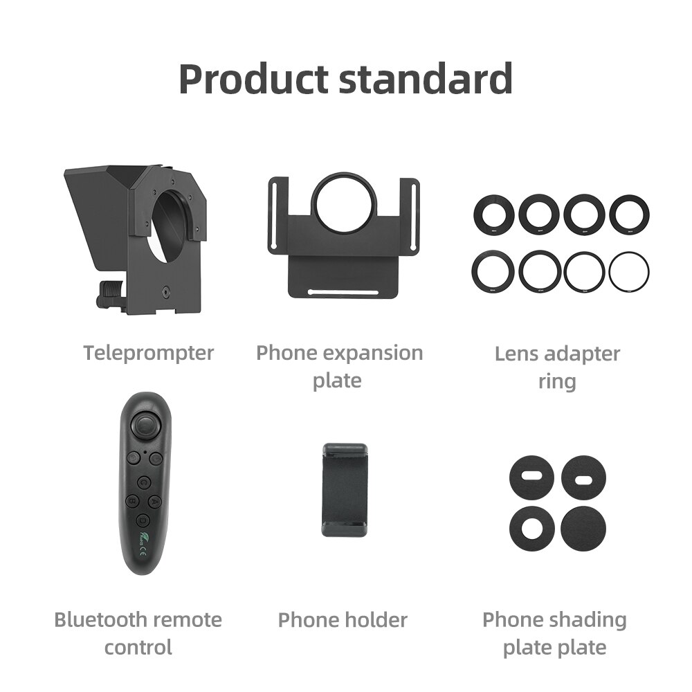 Ambitful Phone and DSLR Recording Mini Teleprompter Portable Inscriber Mobile Teleprompter Artifact Video With Remote Control