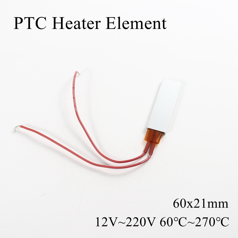 60x21mm 12V 24V 36V 48V 110V 220V PTC Heizung Element Konstante Thermostat Thermistor Luft Heizung Sensor Aluminium Hülse 60*21mm