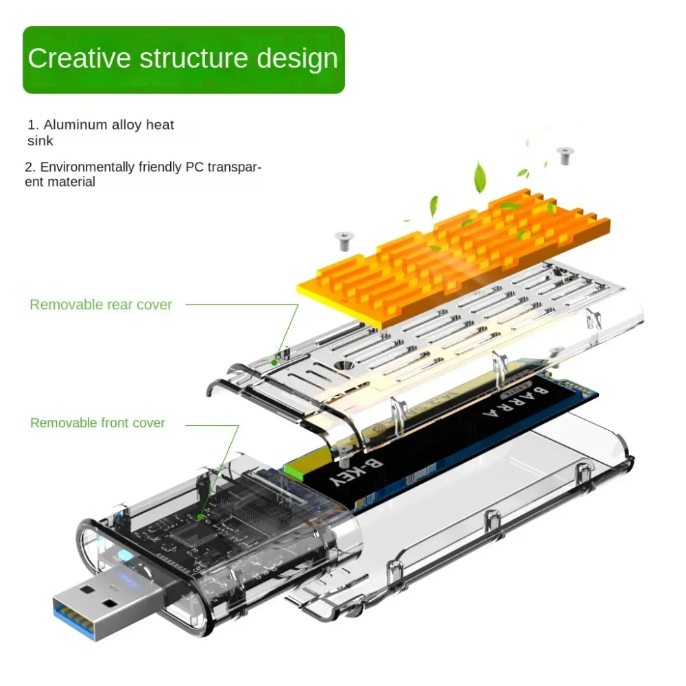MAIWO M.2 NGFF SATA SSD Enclosure Case M.2 To USB 3.0 Gen 1 5Gbps High-speed SSD Enclosure For SATA NGFF SSD 2242 2260 2280mm