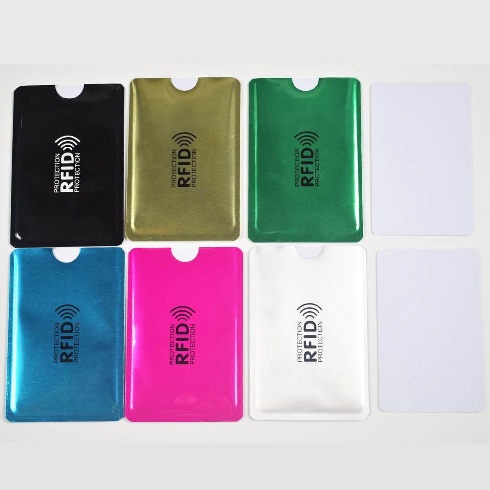 100pcs/lot Blocking Wallet Anti RFID Pouch Holder Sleeves Scan Aluminum Case Security for Credit Card Passport