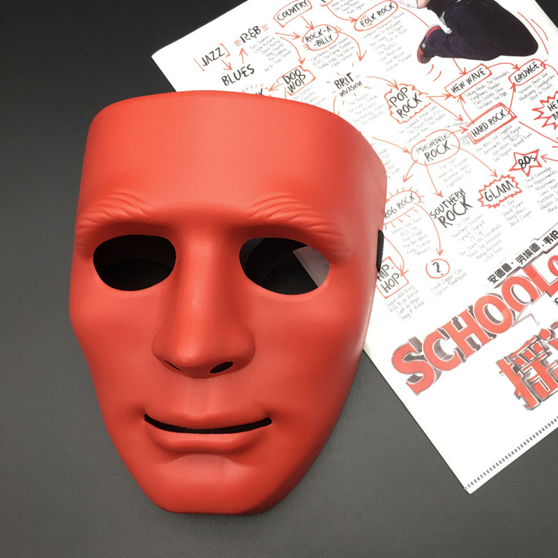 Masque facial blanc pour homme, accessoire de danse mécanique, style hip-hop épais, protection vibrato