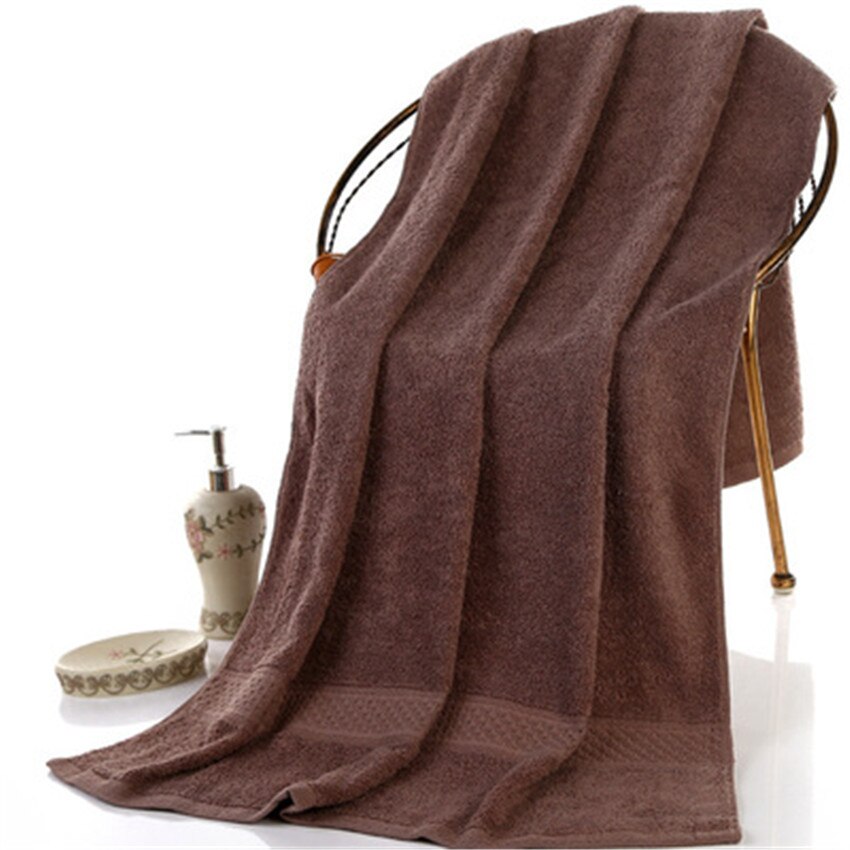3 stuks effen 100%  katoenen badhanddoeken voor volwassenen grote strandhanddoek badkamer voor thuis lakens spa badhanddoeken: Koffie