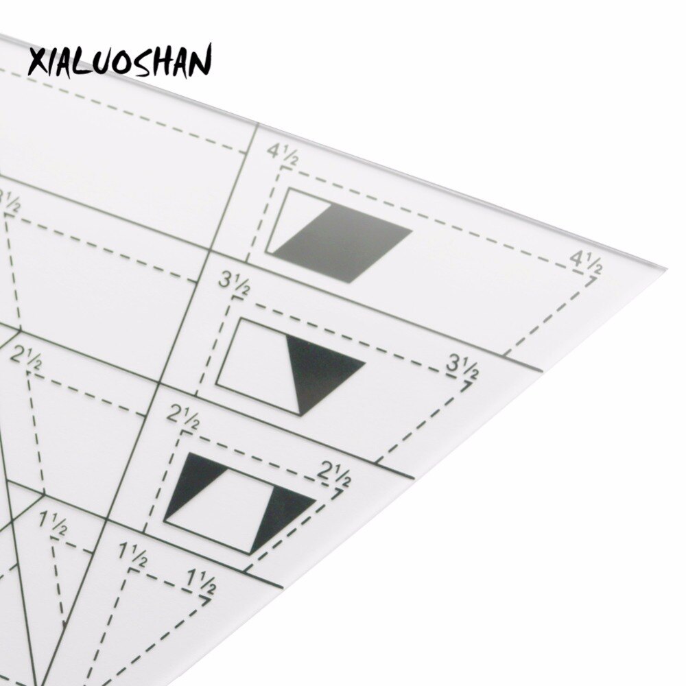 Drawing Ruler Tool Trapezoid Polygon Transparent Acrylic Sewing Patchwork Craft Scale Ruler Office School Supplies