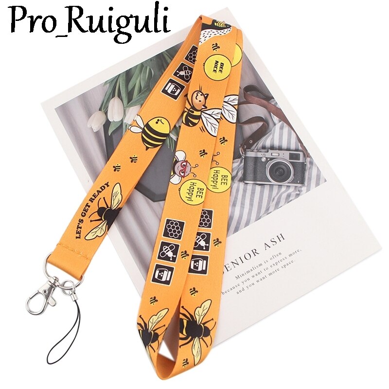 Bee Klassieke Stijl Lanyard Voor Sleutels De 90S Telefoon Werken Badge Houder Nek Bandjes Met Telefoon Hang Touwen Omboordsels lint