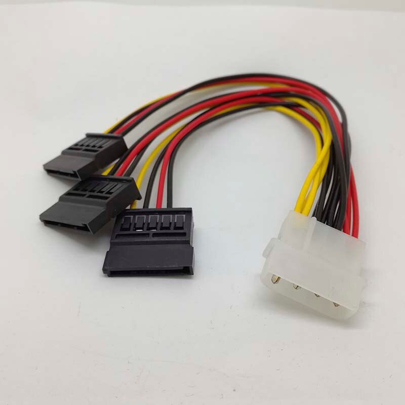 4 Pin Ide Molex Naar 3 Seriële Ata Sata Power Splitter Kabel Connectors