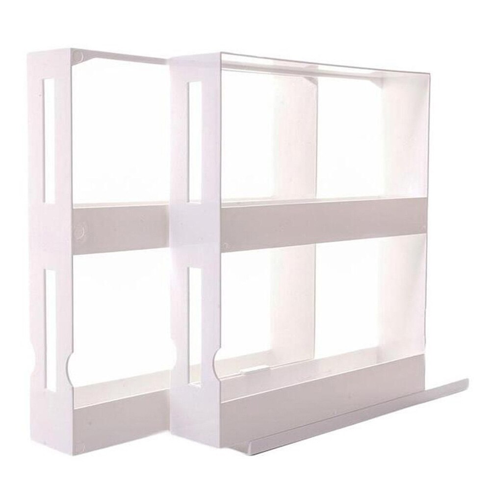 Kjøkken krydder arrangør stativ oppbevaring hylle skyve multifunksjon roterende skap kjøkken krydder flaske lagring holder organizer: misligholde tittel