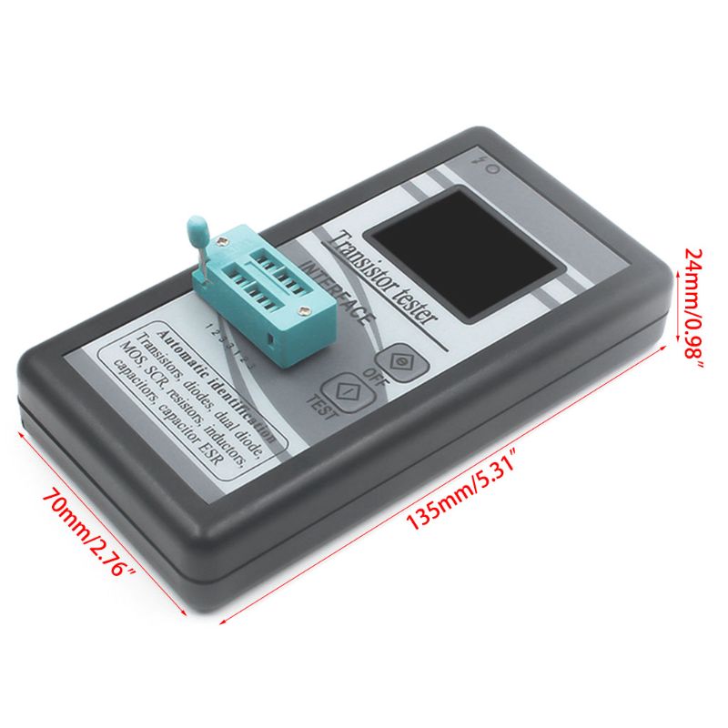 Multi-purpose Transistor Tester Diode Thyristor Capacitance Resistor Inductance MOS SCR ESR Meter Automatic Checker