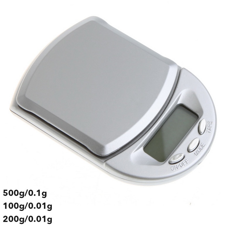 Junejour 0.01/0.1G Mini Digitale Weegschaal Lcd Backlight Draagbare Keukenweegschaal Pocket Sieraden Elektronische Weegschaal 500/200 /100G Capaciteit