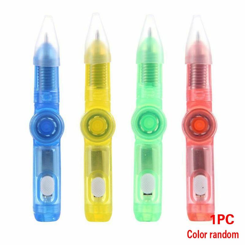 LED Spinning Pen Ball Pen Fidget Spinner Hand Top Glow In Dark Light EDC Stress Relief Toys Kids Toy LED Spinning Pen