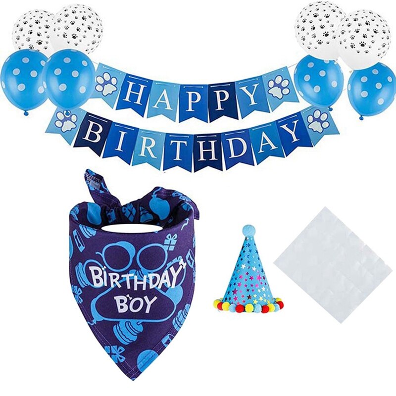 Hond Verjaardag Feestartikelen, Verjaardag Bandana Sjaal Verjaardag Hoed Voor Hond Puppy Verjaardag Feestartikelen: Default Title