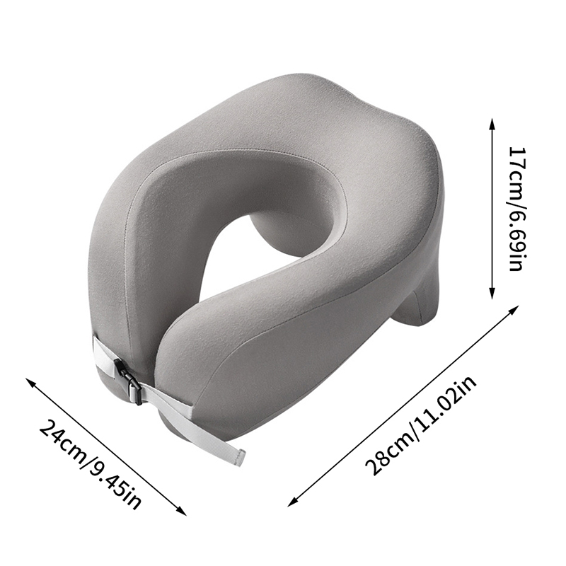 Almohada de viaje en forma de U, almohada de espuma viscoelástica pura para el cuello, para avión, oficina, siesta, almohadas cervicales, vuelo, cabeza para dormir, soporte para el cuello