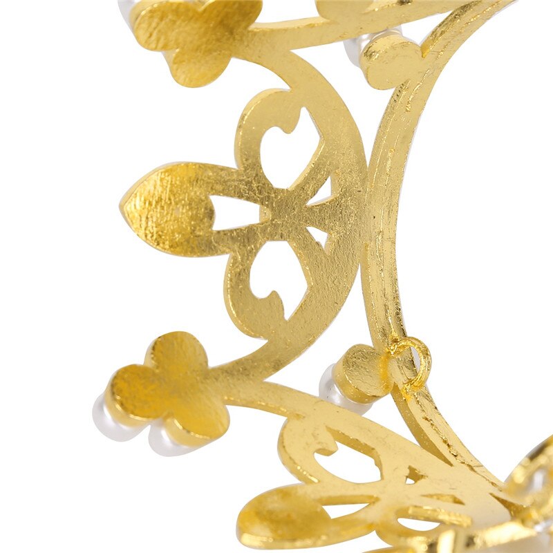 2 stk børn piger prinsesse rhinestone krystal perle lille fuld cirkel rund krone diadem hovedstykke fødselsdagsfest kage dekoration