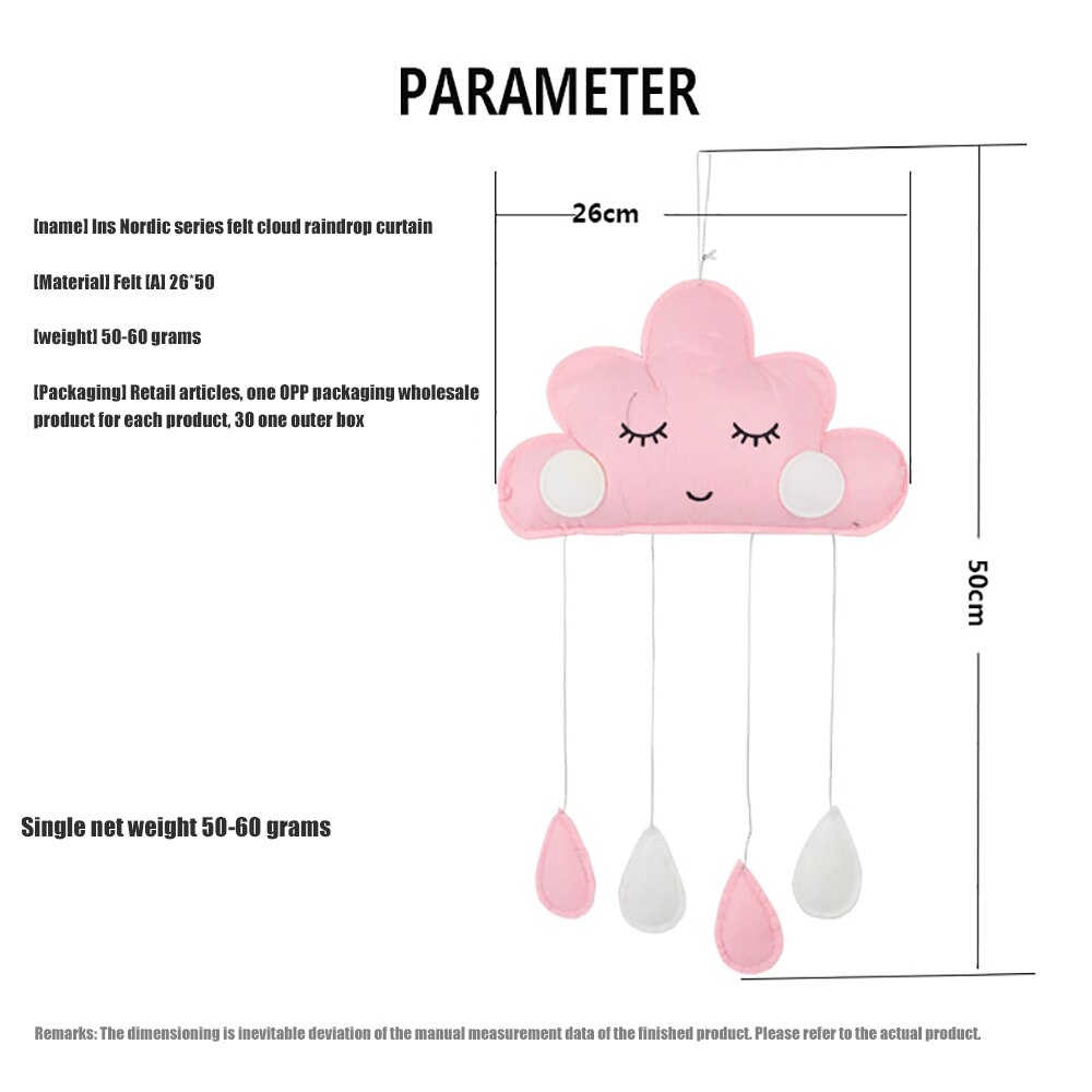 Nubes sonrientes para niños, habitación de bebé con viento nórdico, guardería, hogar, nube, gota de lluvia, adhesivos para Mural o pared, , accesorios de decoración del hogar