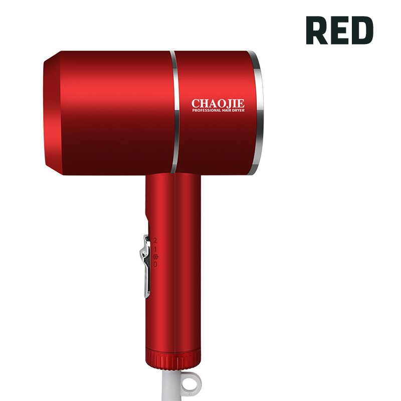 2000W 110V Hair Dryer 3 Speed Hair Dryer Salon &Cold Wind Negative Ionic Air Blower Dry Electric Hair Dryer: Red